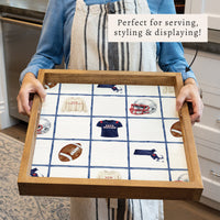 New England Football Icons Serving Tray