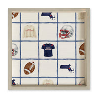 New England Football Icons Serving Tray