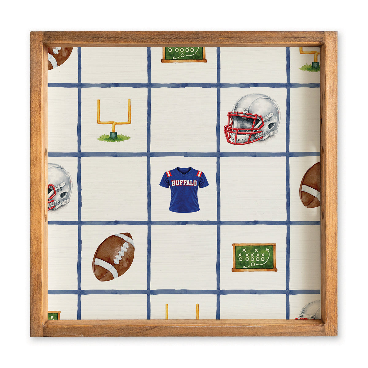 Buffalo Football Icons Serving Tray