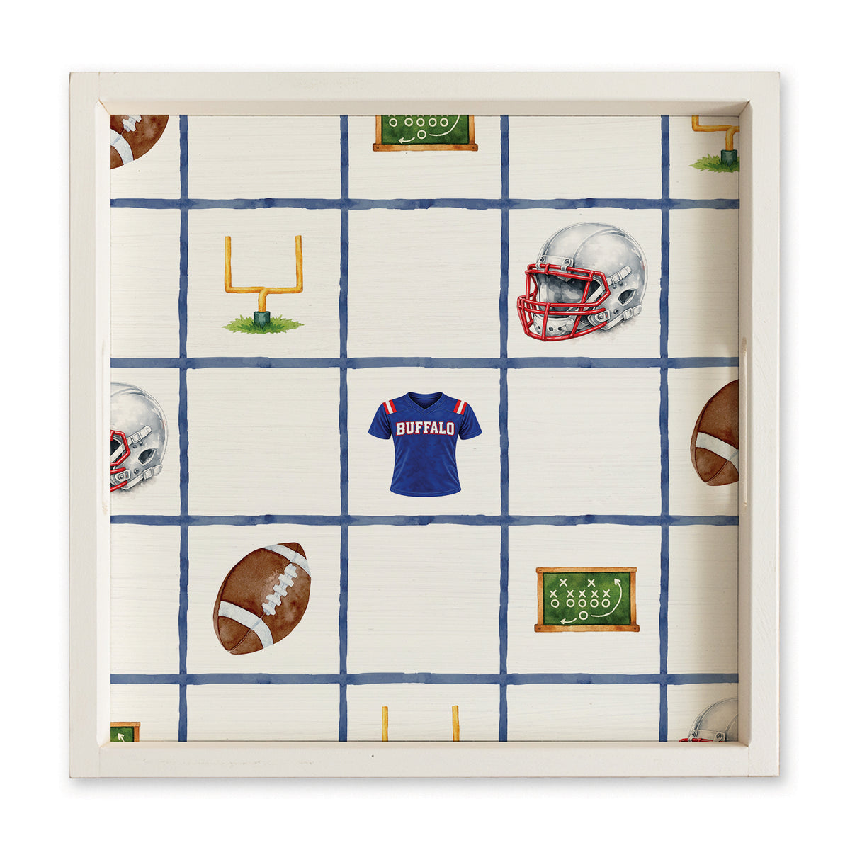 Buffalo Football Icons Serving Tray