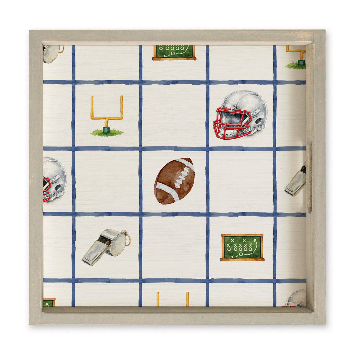Game Day Football Icons Serving Tray