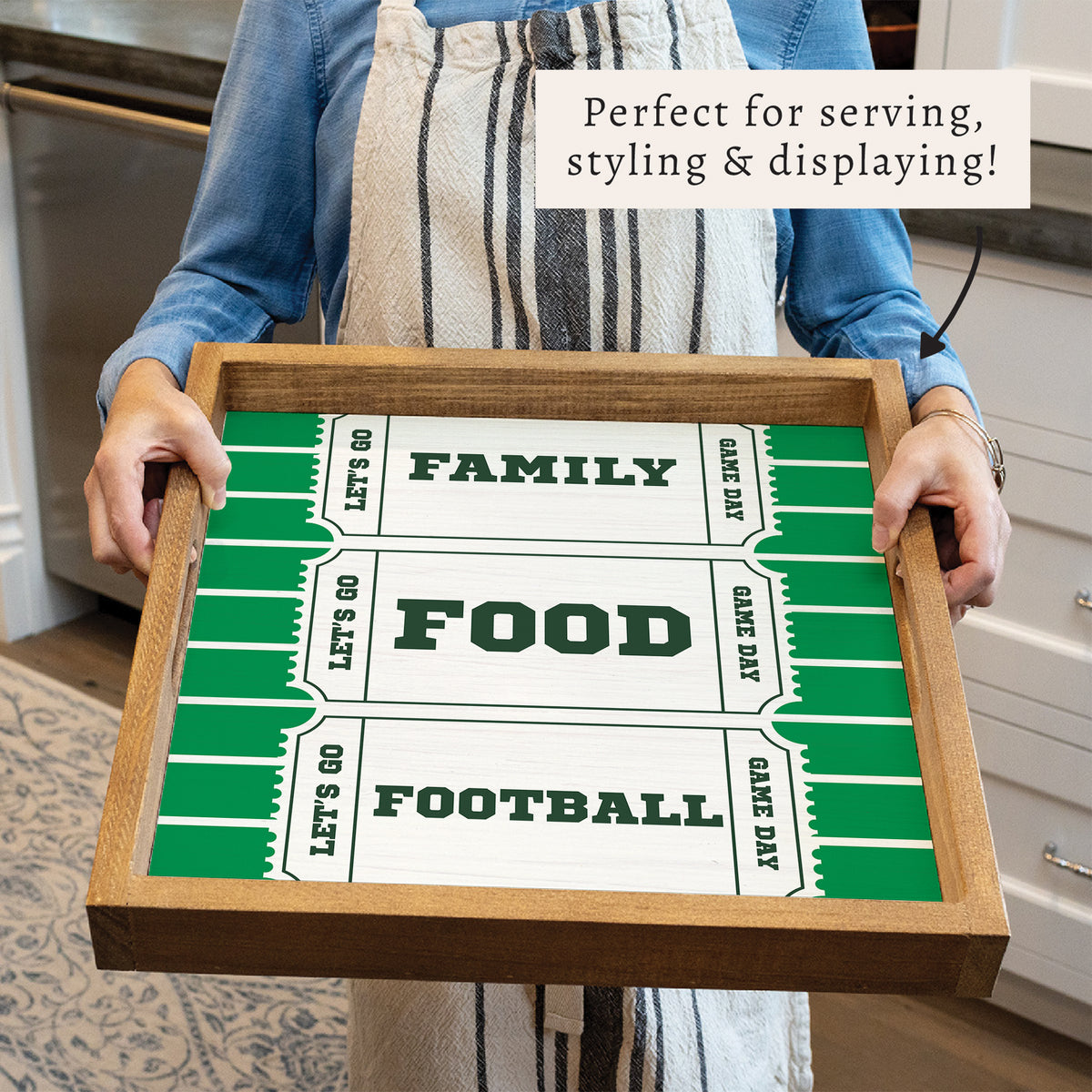 Family, Food, Football Ticket Serving Tray