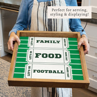 Family, Food, Football Ticket Serving Tray