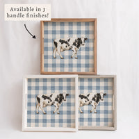 Cow Gingham Serving Tray