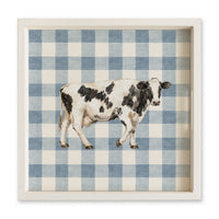 Cow Gingham Serving Tray