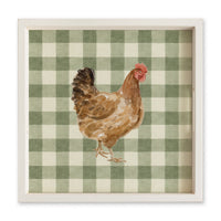 Chicken Gingham Serving Tray