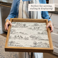 Farm Sketch Serving Tray