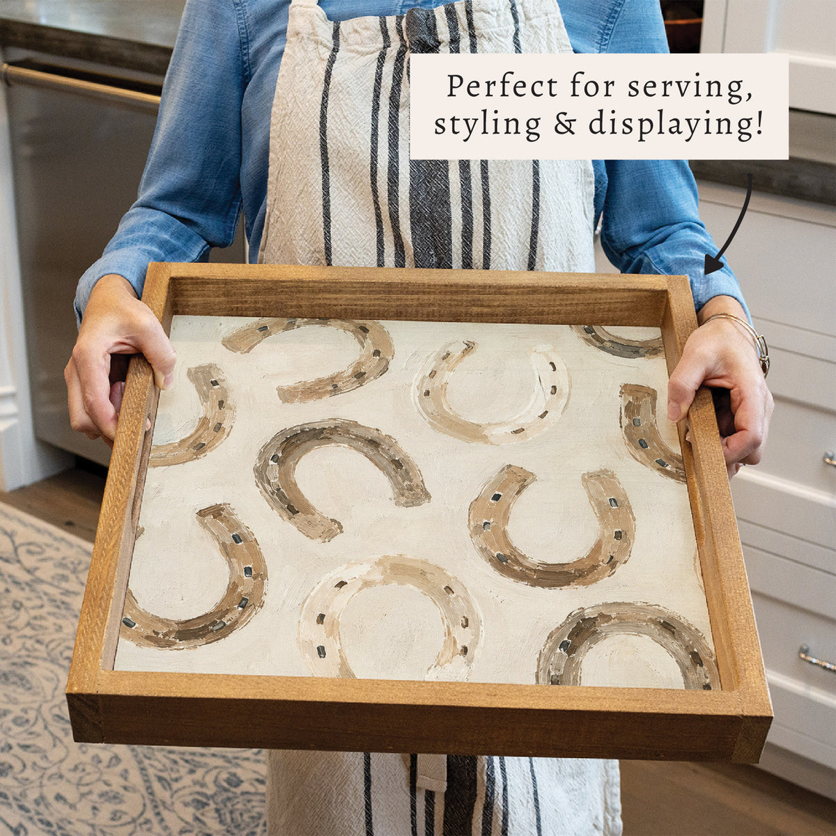 Horseshoe Pattern Serving Tray