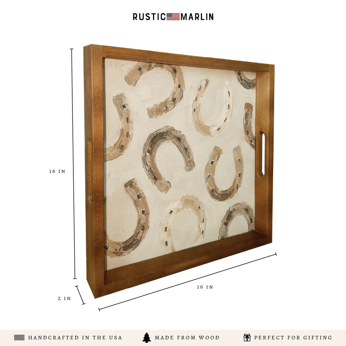 Horseshoe Pattern Serving Tray