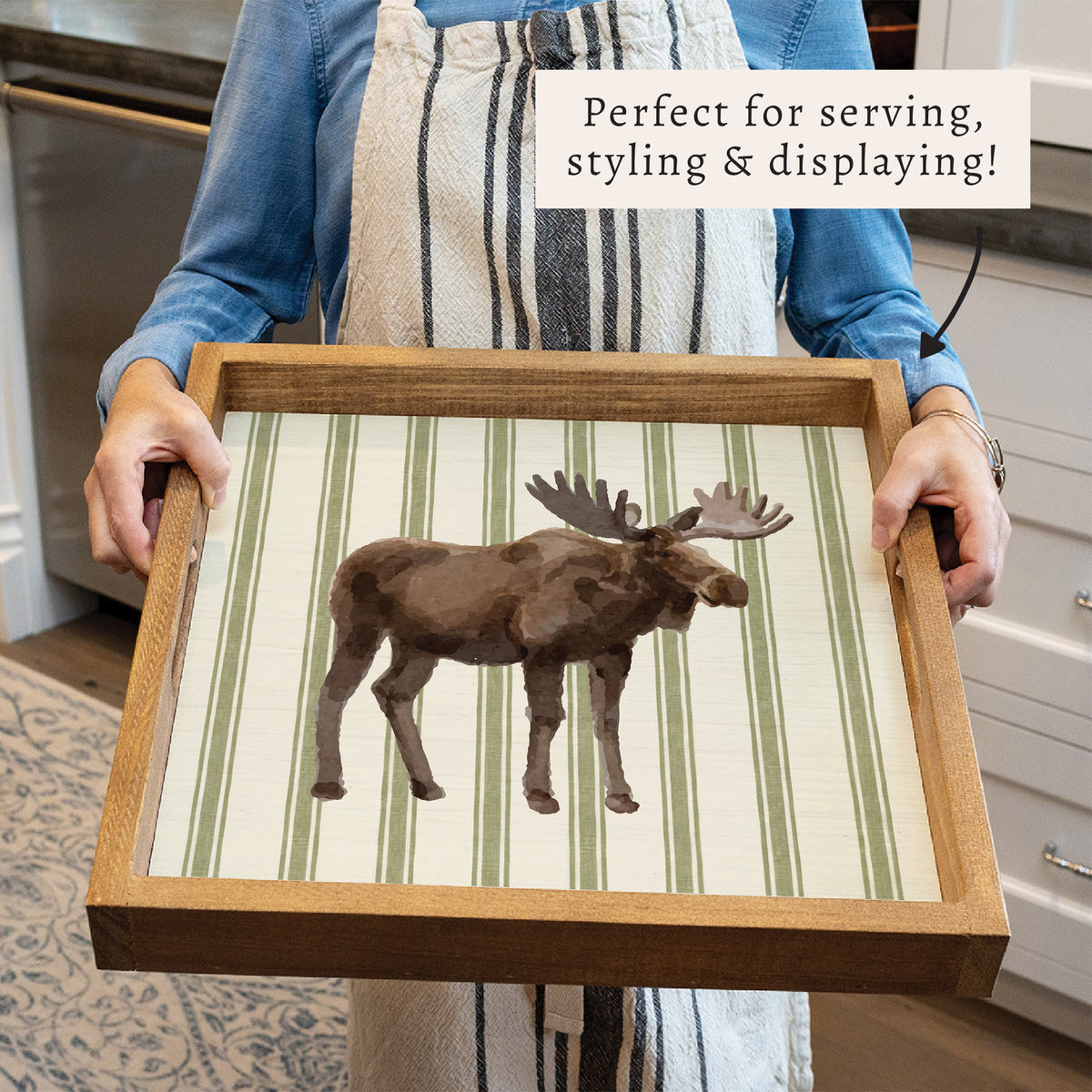 Moose Stripe Serving Tray