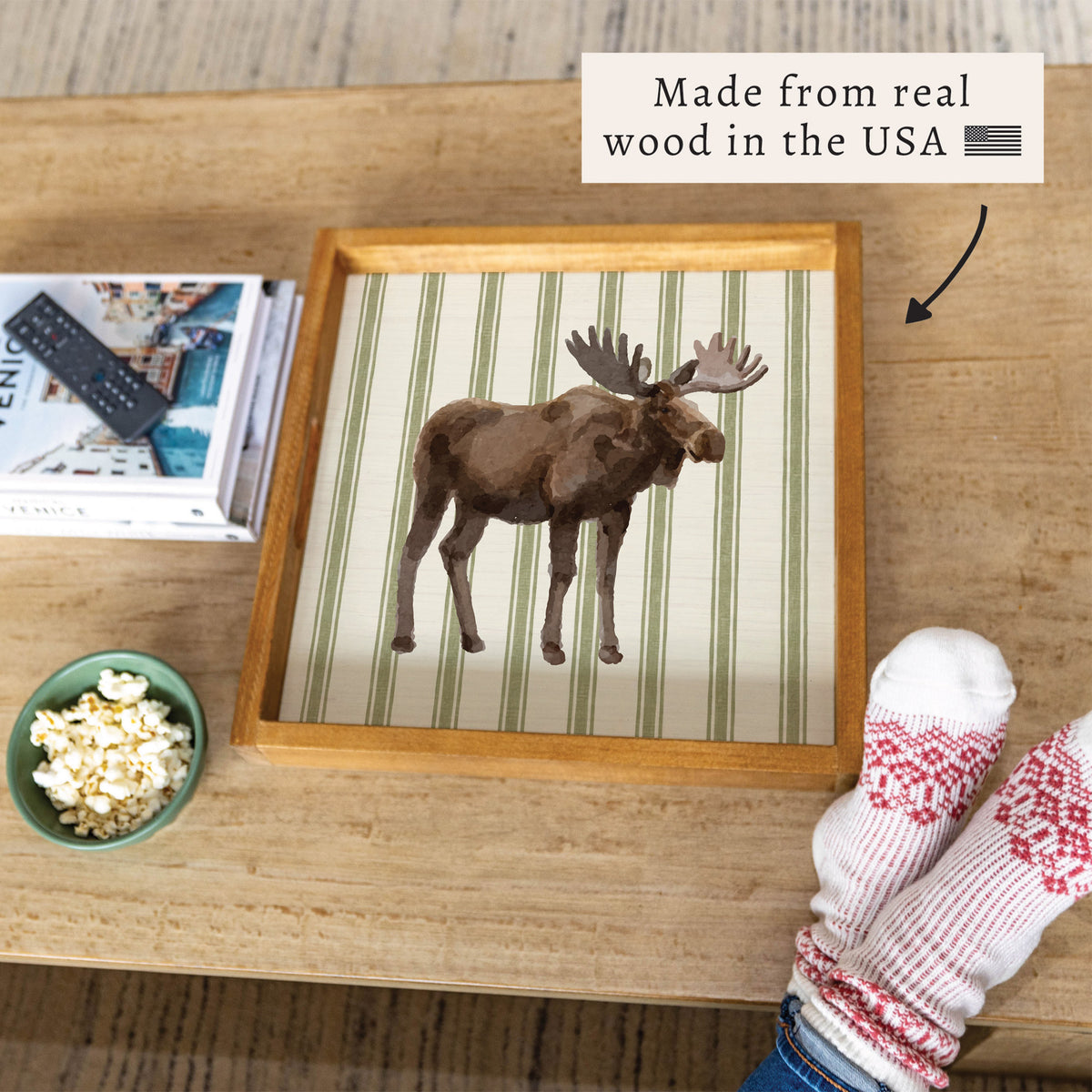 Moose Stripe Serving Tray