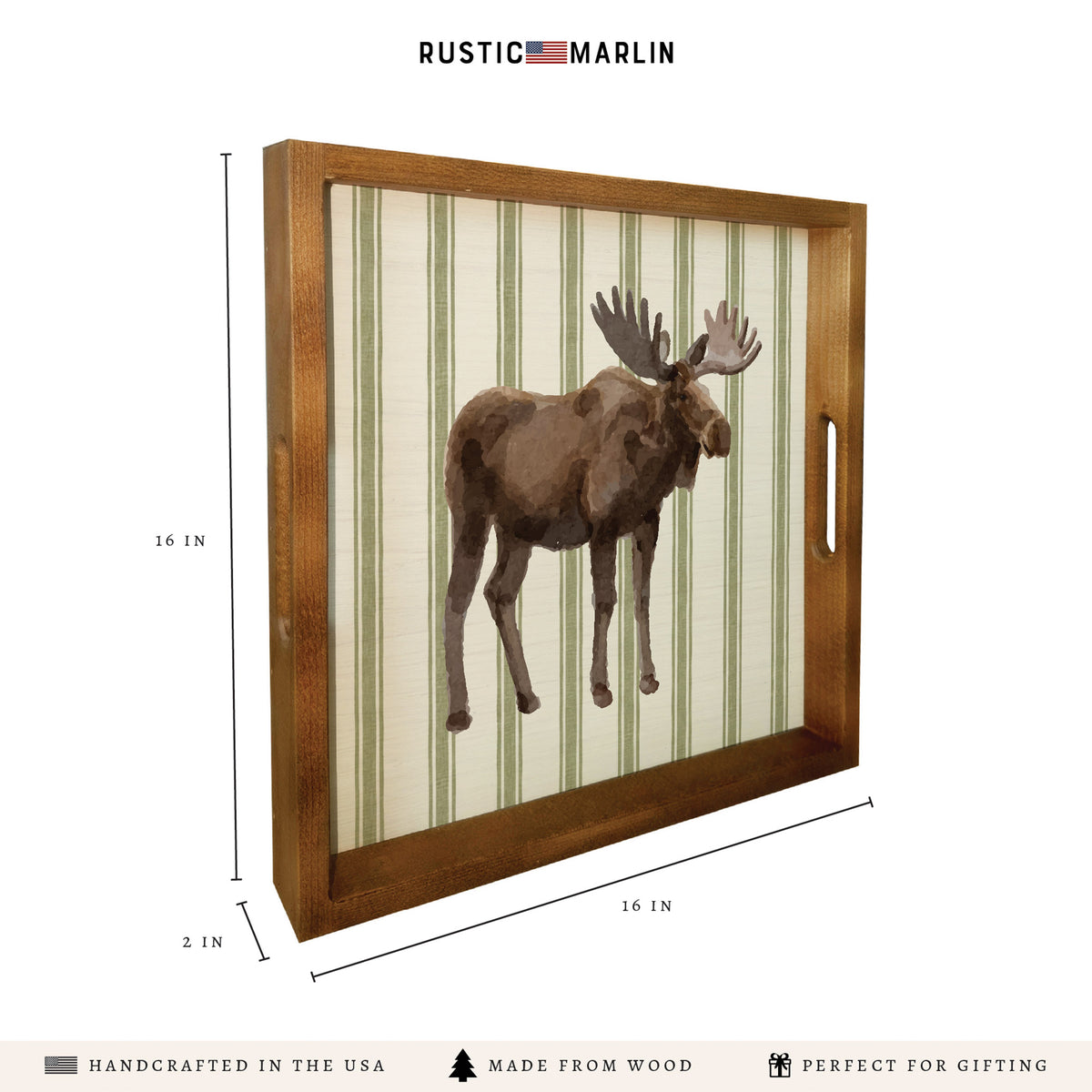 Moose Stripe Serving Tray