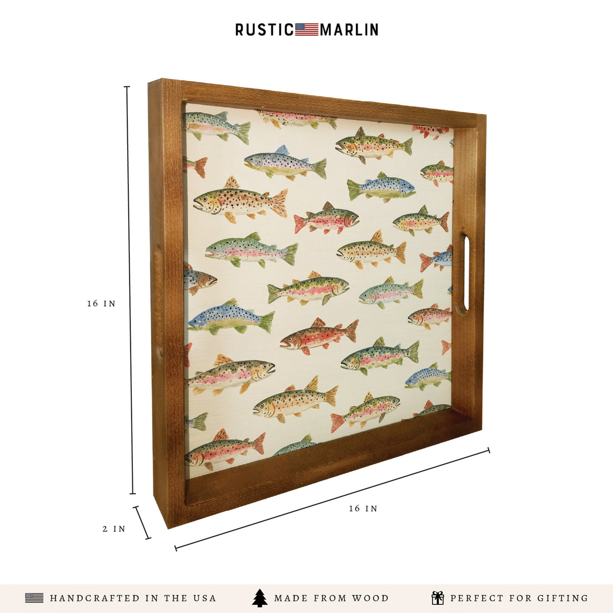 Trout Pattern Serving Tray