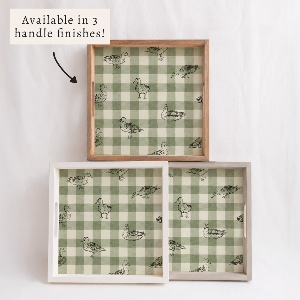 Ducks Gingham Serving Tray
