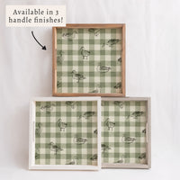Ducks Gingham Serving Tray