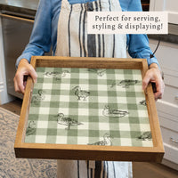 Ducks Gingham Serving Tray