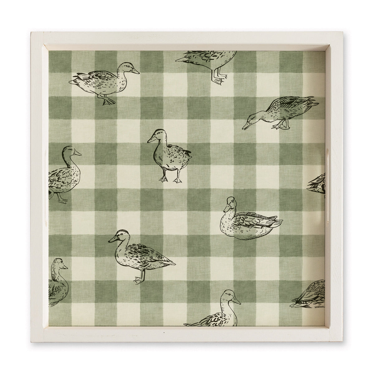 Ducks Gingham Serving Tray