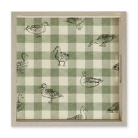 Ducks Gingham Serving Tray