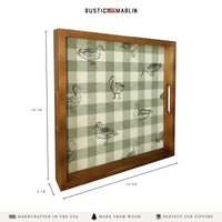 Ducks Gingham Serving Tray