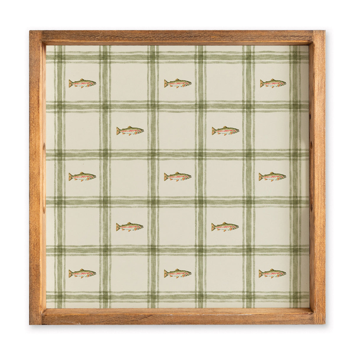 Trout Plaid Serving Tray