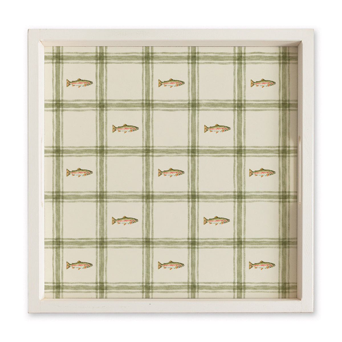 Trout Plaid Serving Tray