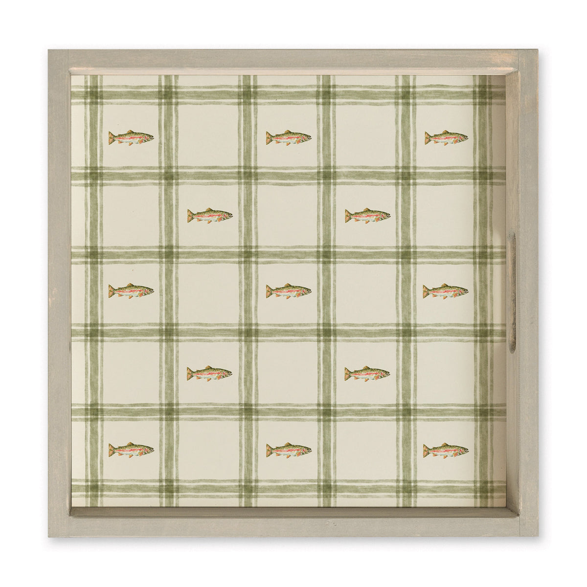 Trout Plaid Serving Tray