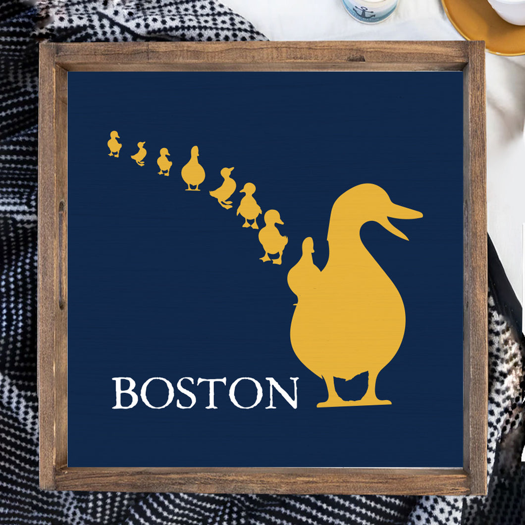 Boston Ducklings Wooden Serving Tray