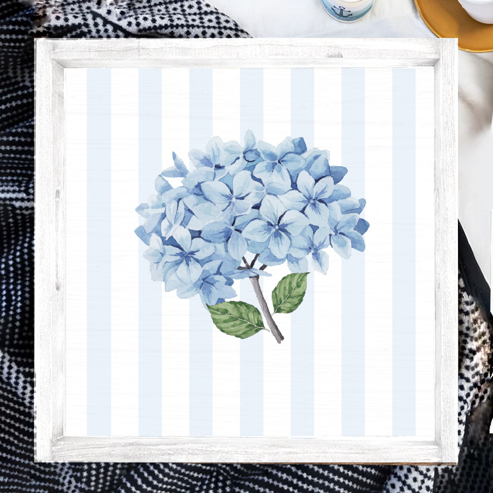 Endless Summer Hydrangea Wooden Serving Tray