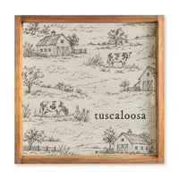 Farm Sketch Personalized Serving Tray