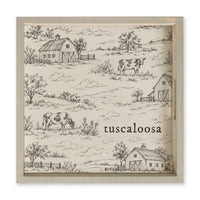 Farm Sketch Personalized Serving Tray