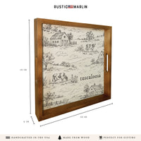 Farm Sketch Personalized Serving Tray