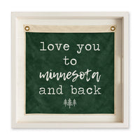 Love You To Personalized Green Vintage Flag Serving Tray