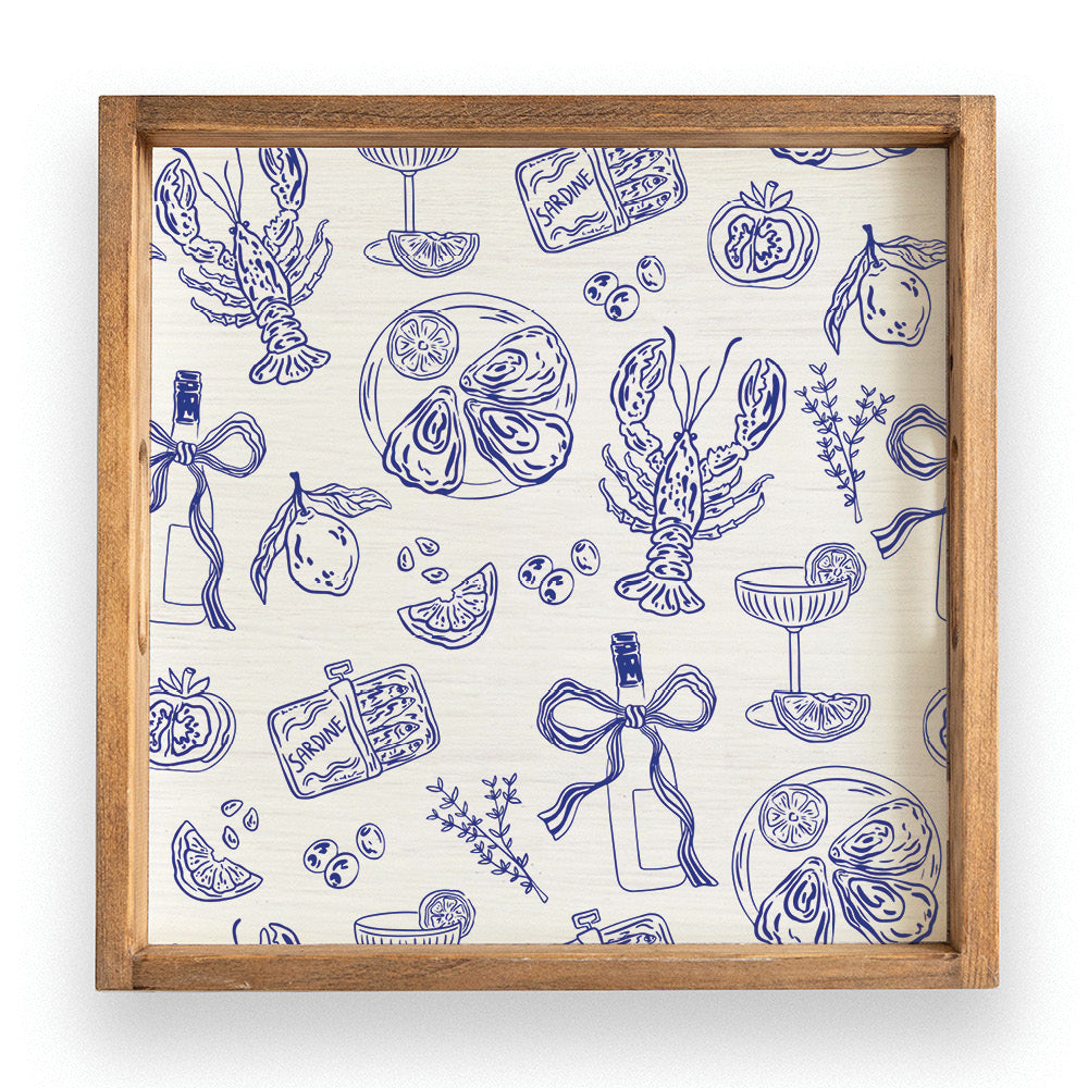 Summer Feast Icon Wooden Serving Tray