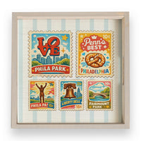 Philly Landmark Stamps Square Tray