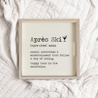 Apres Ski Definition Wooden Serving Tray