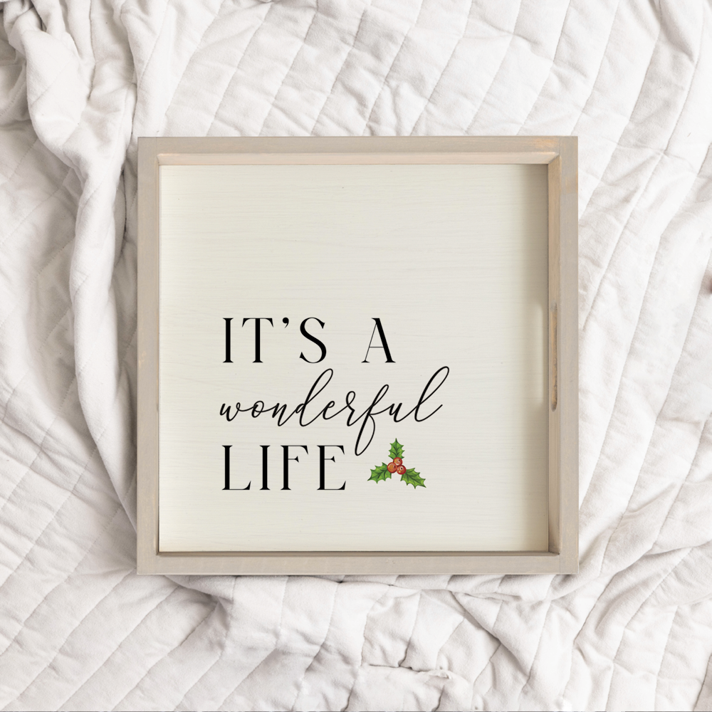 It's a Wonderful Life Wooden Serving Tray