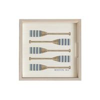 Striped Oars Personalized Serving Tray