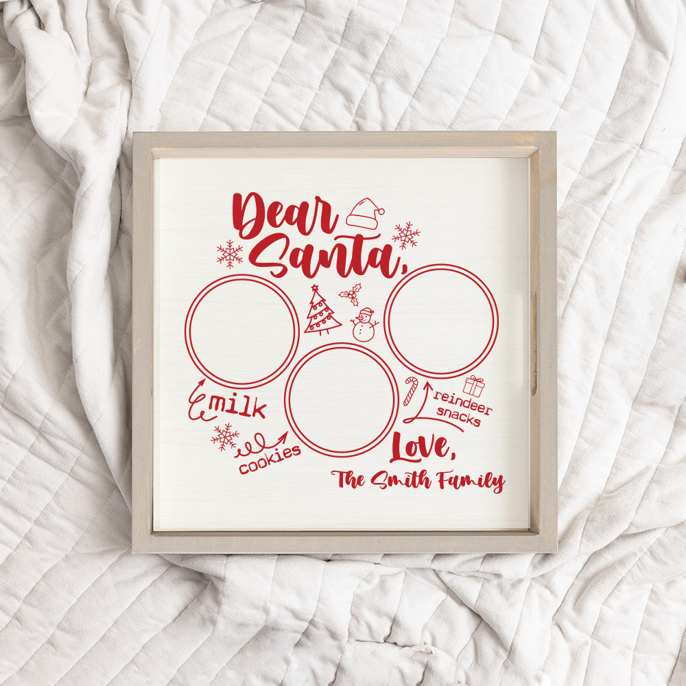 Dear Santa Wooden Serving Tray