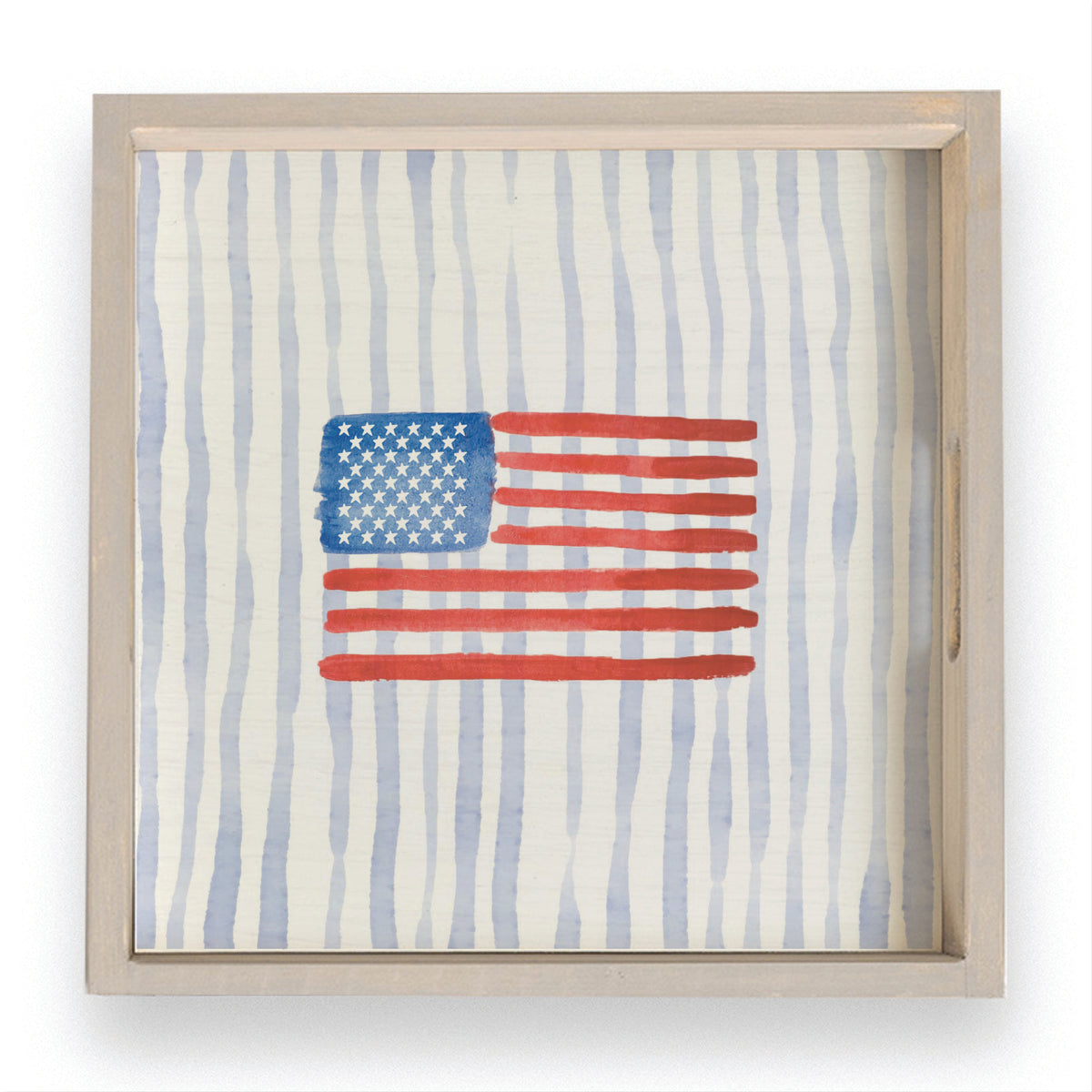 American Flag Watercolor Serving Tray