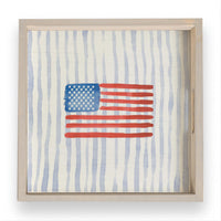 American Flag Watercolor Serving Tray