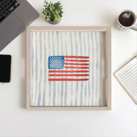 American Flag Watercolor Serving Tray