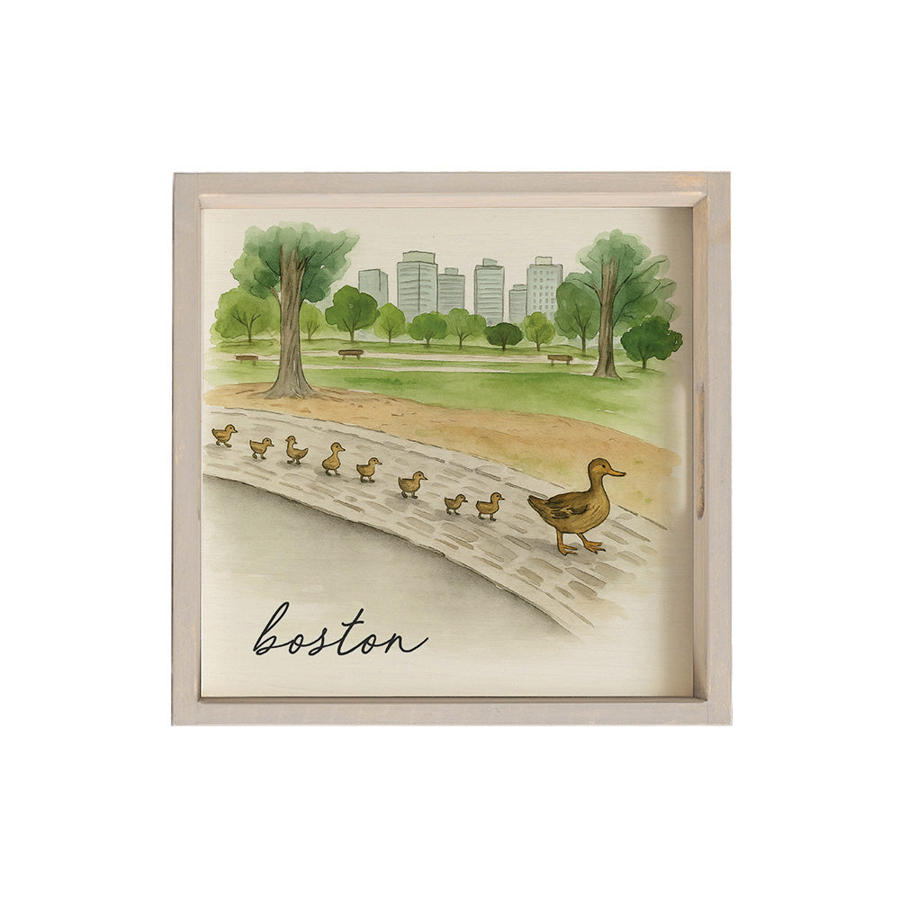 Ducklings Boston Wooden Serving Tray