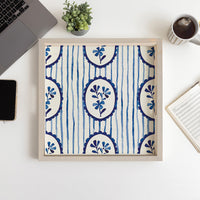 Indigo Bloom Serving Tray