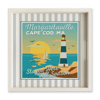 *Cape Cod Stayed Here All Season Stripes Serving Tray