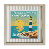 *Cape Cod Stayed Here All Season Stripes Serving Tray