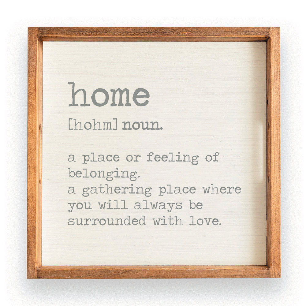 Home Definition Wooden Serving Tray