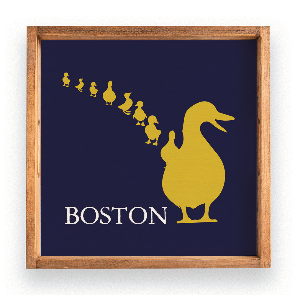 Boston Ducklings Wooden Serving Tray