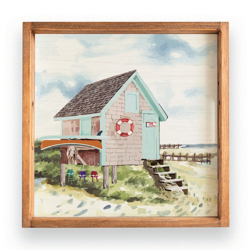 Beach Cottage Wooden Serving Tray