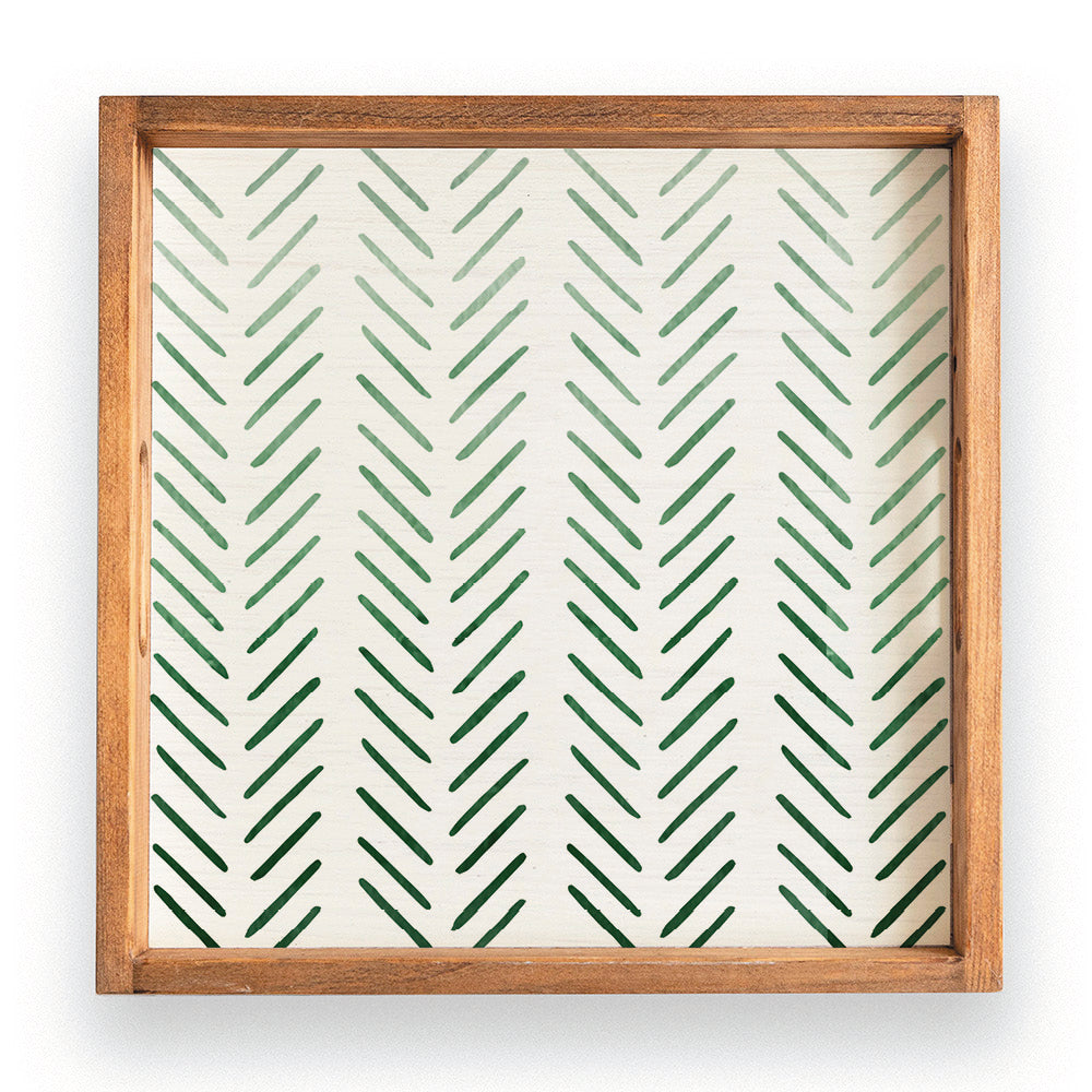 Repeating Arrows Wooden Serving Tray