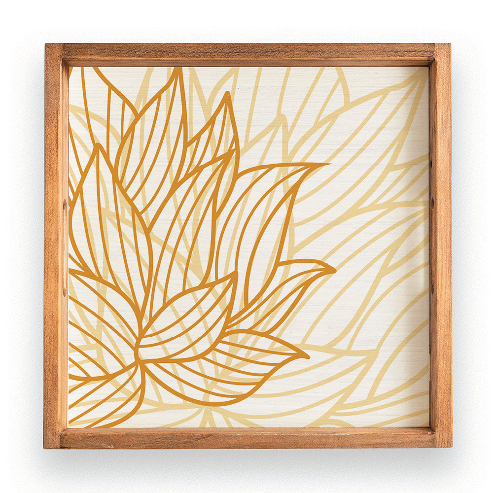 Floral Wooden Serving Tray